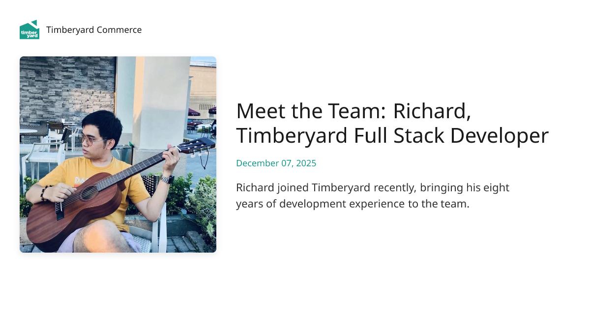 Meet the Team: Richard, Timberyard Full Stack Developer | Timberyard ...